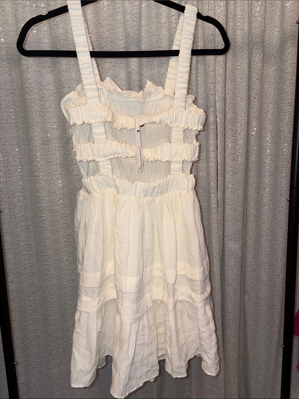Cream Smocked Sundress
